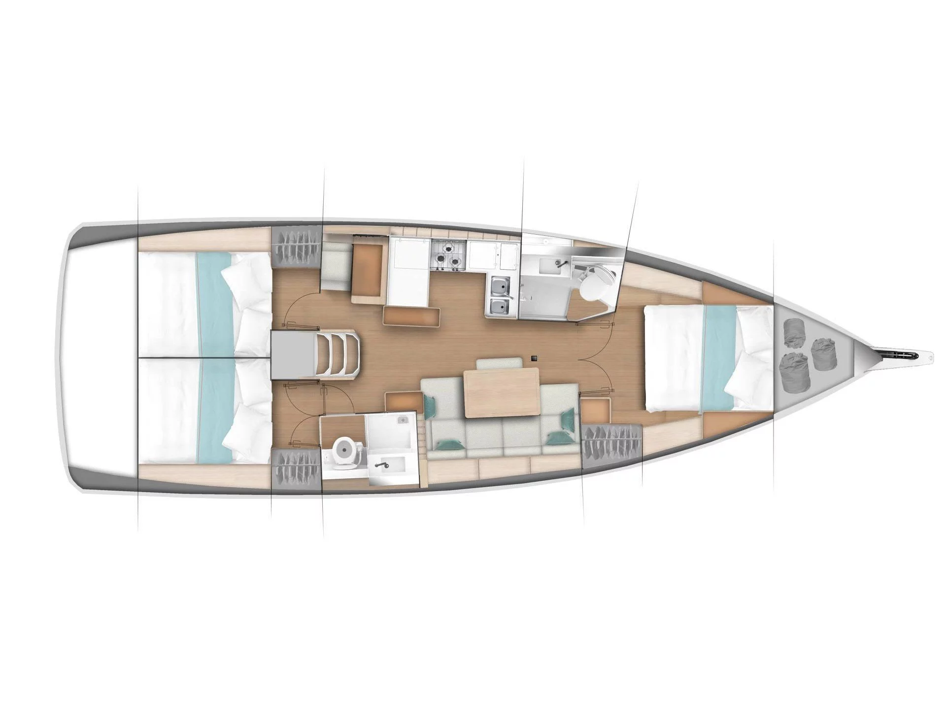 Sun Odyssey 440 - owner version (SSY-01) Plan image - 2