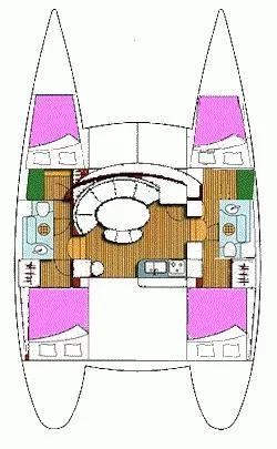 Lagoon 380 (Queen Mia) Plan image - 10