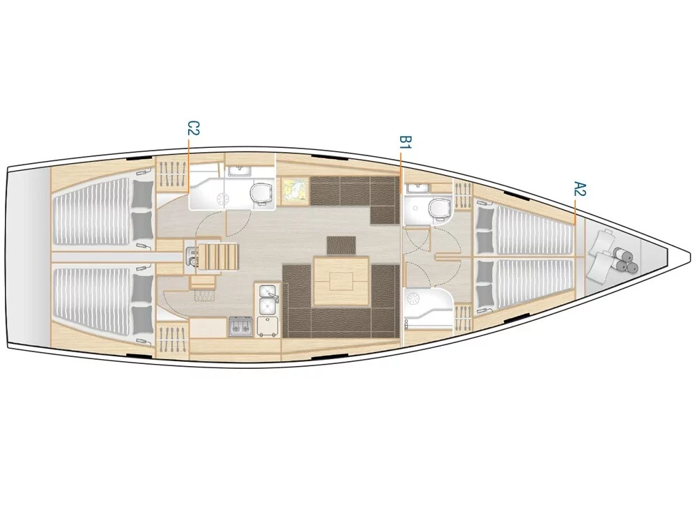Hanse 458 (Zoe) Plan image - 1
