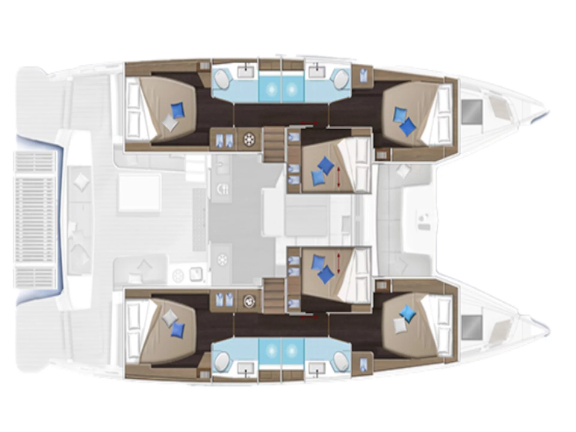 Lagoon 51 (LUXURY Equipped, SKIPPERED only) (AEGEUS (, Gen, W.Maker, Teak cockpit, underwater lights)) Plan image - 9