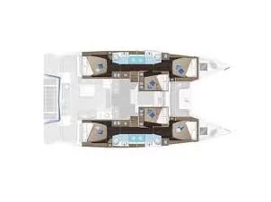 Lagoon 51 (Margeo XIX (, , , ICE MAKER, DISHWASSER, HARD BIMINI TOP)) Plan image - 1