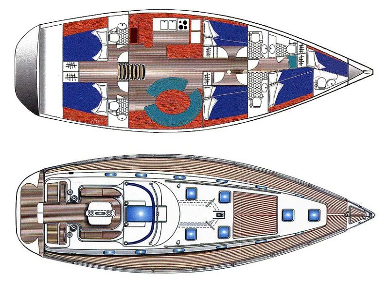 Ocean Star 58.4- 6 cabins (Katerina (58.4)) Plan image - 15