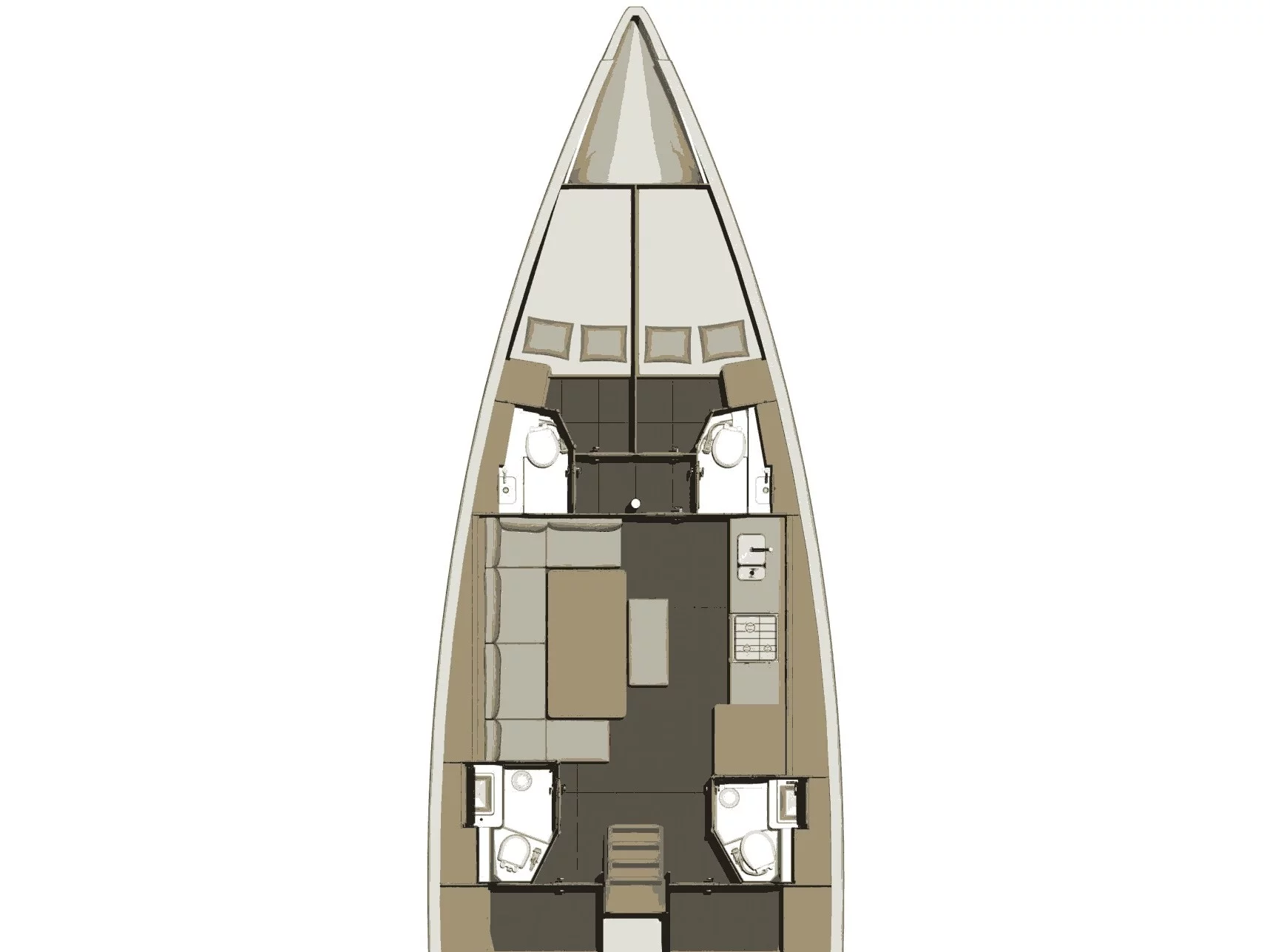 Dufour 460 GL (Asia - Solar Panel) Plan image - 7