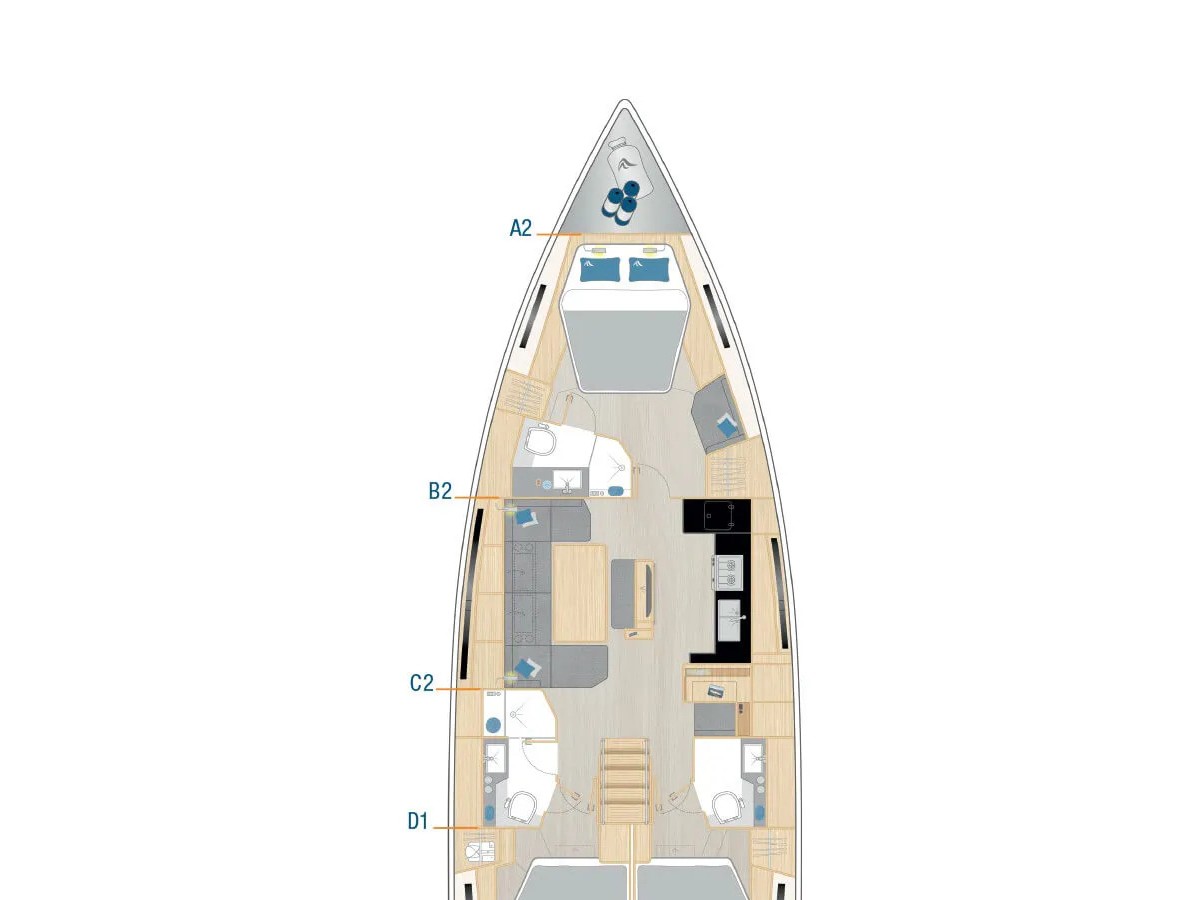 Photo #9 - Hanse 460 (Orsasei - Owner version, , , Solar Panel) in Cannigione - 25510