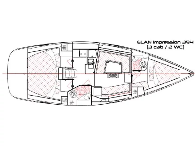 Elan 394 impression (Thalia) Plan image - 1