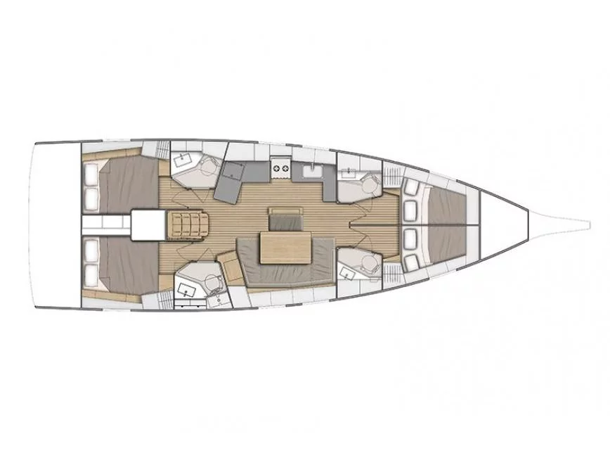 Oceanis 46.1 (Nefele - Standard line) Plan image - 9
