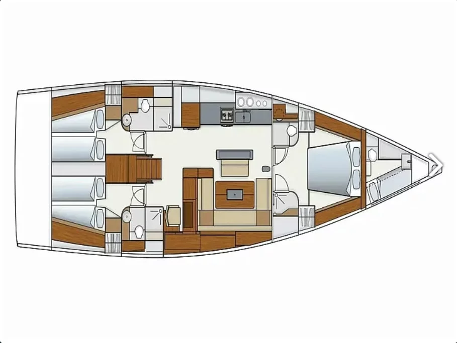 Hanse 575 (PURA VIDA) Plan image - 45