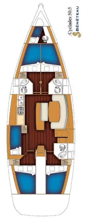 Cyclades 50.5 - 5 + 1 cab. (Orinoco)  - 1