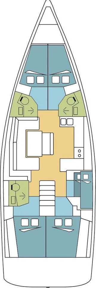 Oceanis 48 - 5 cab. (KORCULA)  - 1