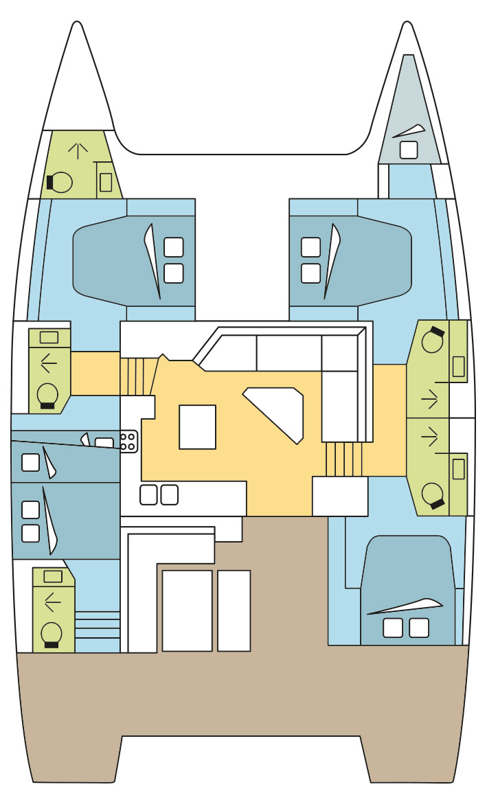 Photo #2 - Fountaine Pajot Saona 47 Quintet - 5 + 1 cab. (FREJA) in La Paz - 27578