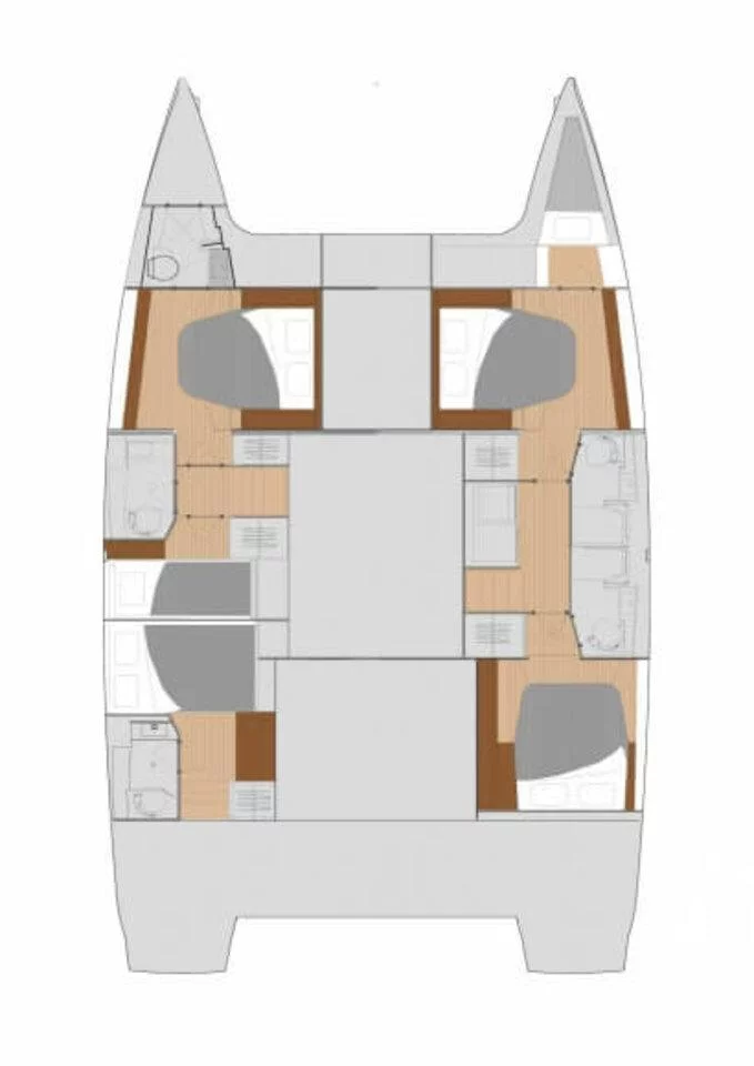 Fountaine Pajot Saona 47 Quintet - 5 + 1 cab. (Three Sheets)  - 1