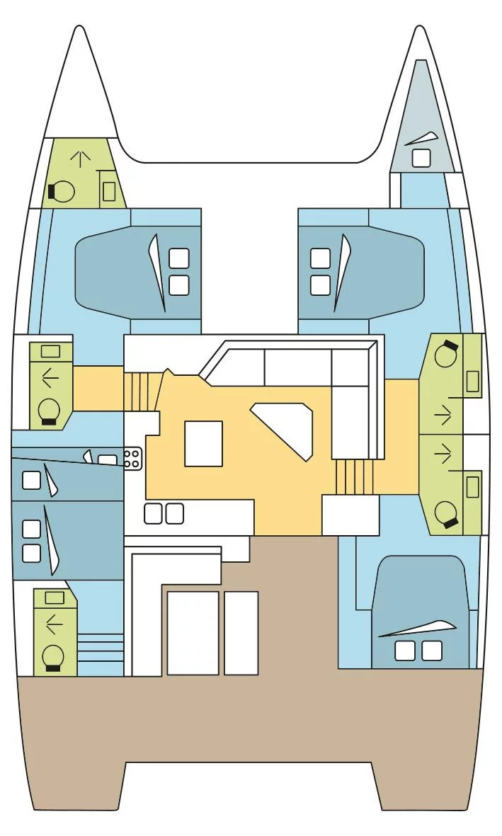 Fountaine Pajot Saona 47 Quintet - 5 + 1 cab. (SAPOTIER)  - 1
