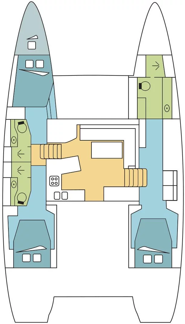 Lagoon 450 - 3 + 1 cab. (BLUE OSPREY)  - 1