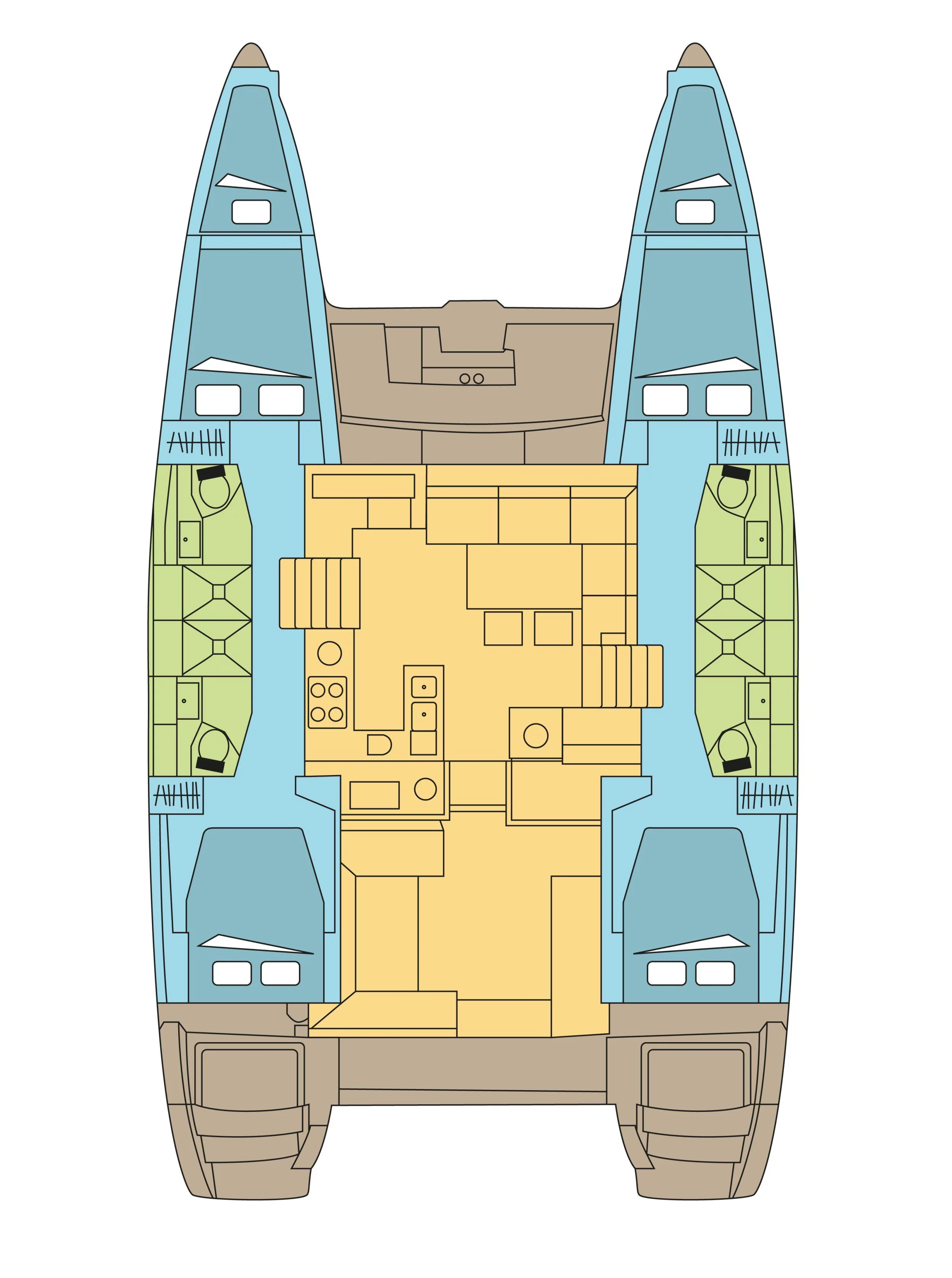 Lagoon 450 - 4 + 2 cab. (DIVALTO)  - 1