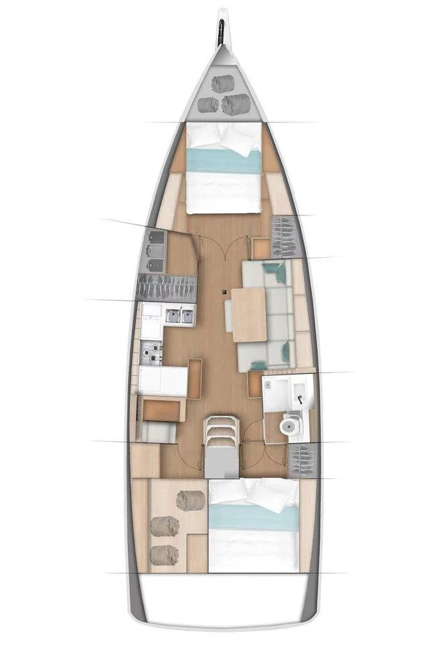 Sun Odyssey 440 - 2 cab. (Andiamo)  - 1