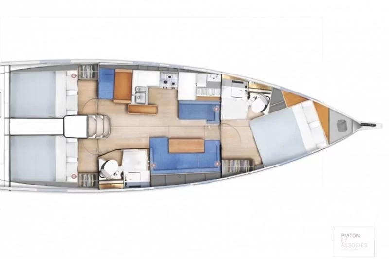 Sun Odyssey 410 - 3 cab. (Locean)  - 6
