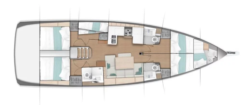 Sun Odyssey 490 - 5 + 1 cab. (Pileas)  - 1