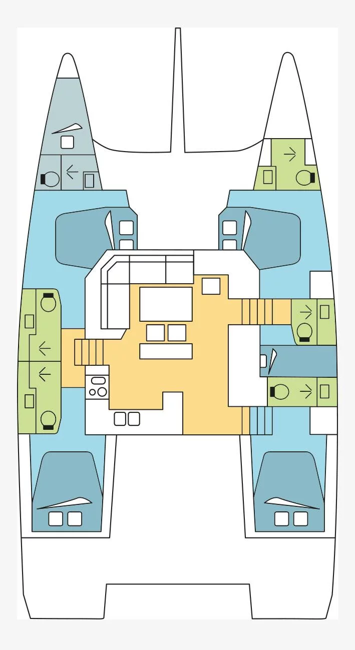 Dufour 48 Catamaran - 5 + 1 cab. (Diva)  - 1