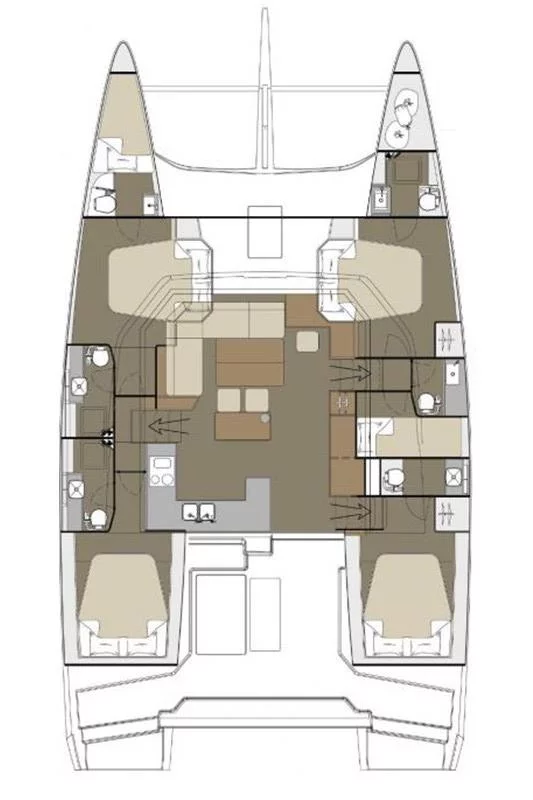 Dufour 48 Catamaran - 5 + 1 cab. (Yam)  - 1