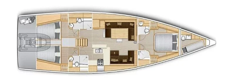Hanse 588 - 3 + 1 cab. (Amadea)  - 1