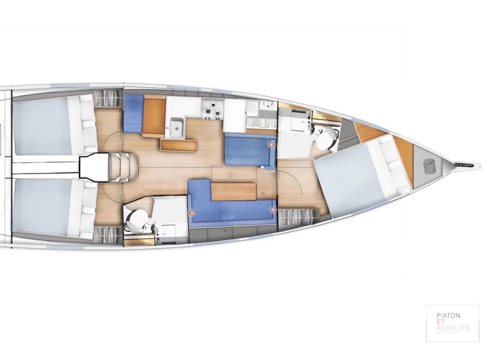 Sun Odyssey 410 - 3 cab. (Geva X)  - 11
