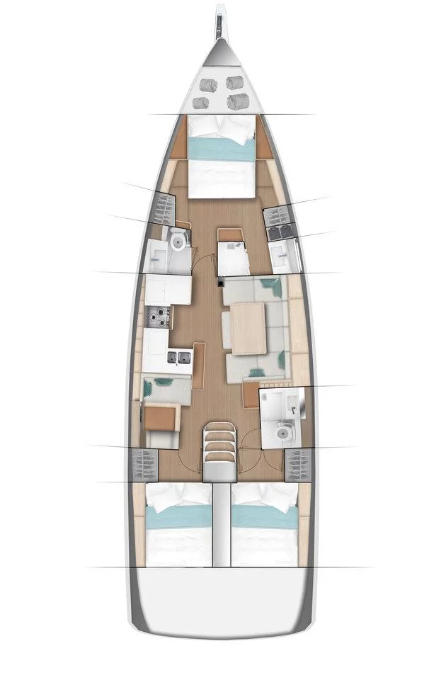 Sun Odyssey 490 - 3 cab. (Alfader)  - 1