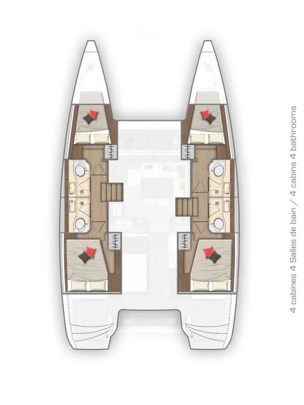 Lagoon 40 - 4 + 2 cab (Monarch)  - 1