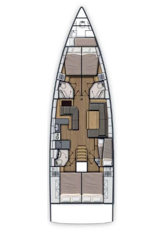 Oceanis 51.1 - 5 + 1 cab. (Amallo)  - 1