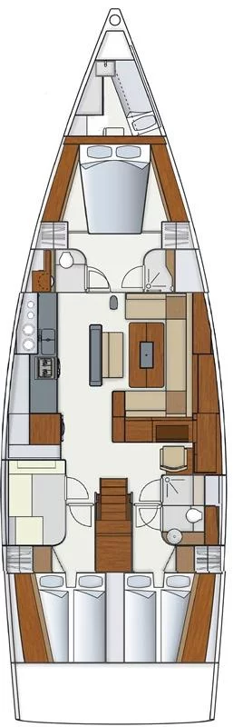 Hanse 575 - 3 + 1 cab. (Vidar)  - 1