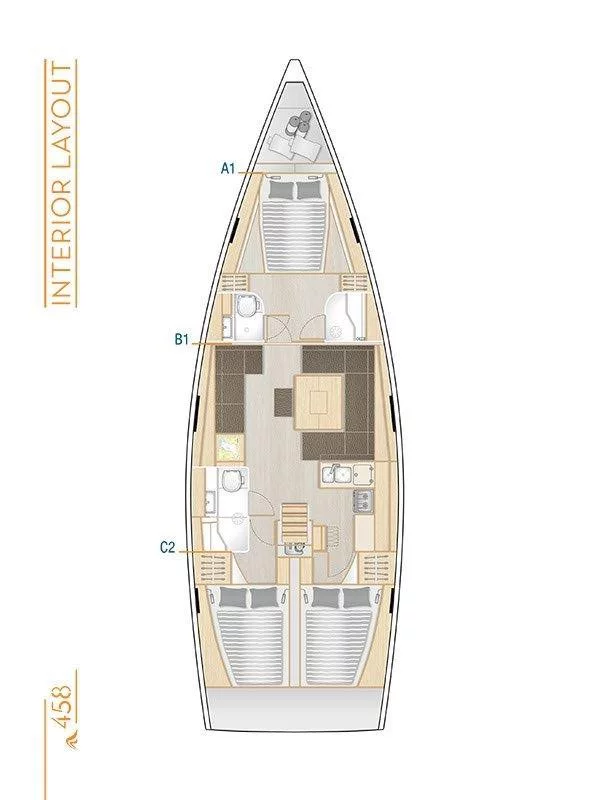 Hanse 458 - 3 cab. (Podatok Too)  - 1