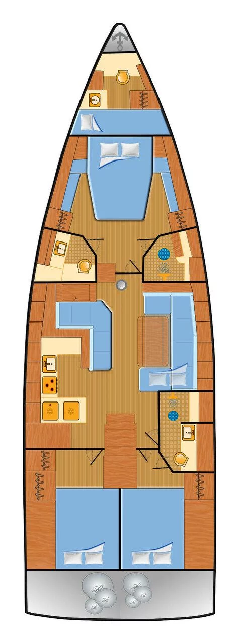 Oceanis 51.1 - 3 + 1 cab. (Cloudy Bay)  - 1