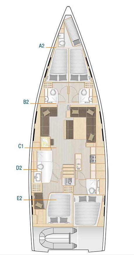 Photo #2 - Hanse 548 - 4 + 1 cab. (Lady Ardea) en Sukosan - 30948