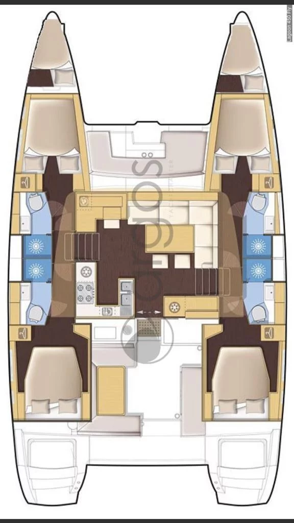 Lagoon 450 F - 4 + 1 cab. (Oceana)  - 13