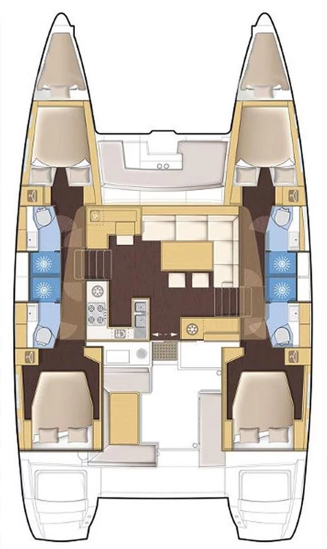 Lagoon 450 - 4 + 2 cab. (Zuzo II)  - 1