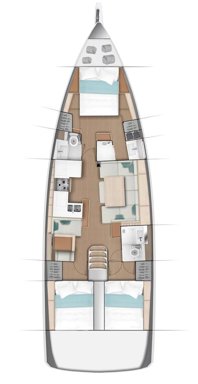 Sun Odyssey 490 - 3 cab. (La Vita e Bella)  - 1