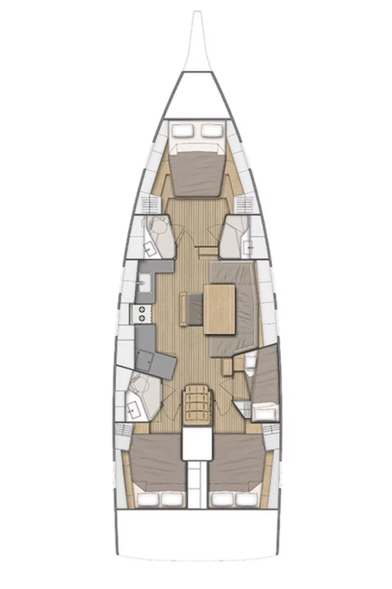 Oceanis 46.1 - 4 cab. (Sine Cura III 3136)  - 1