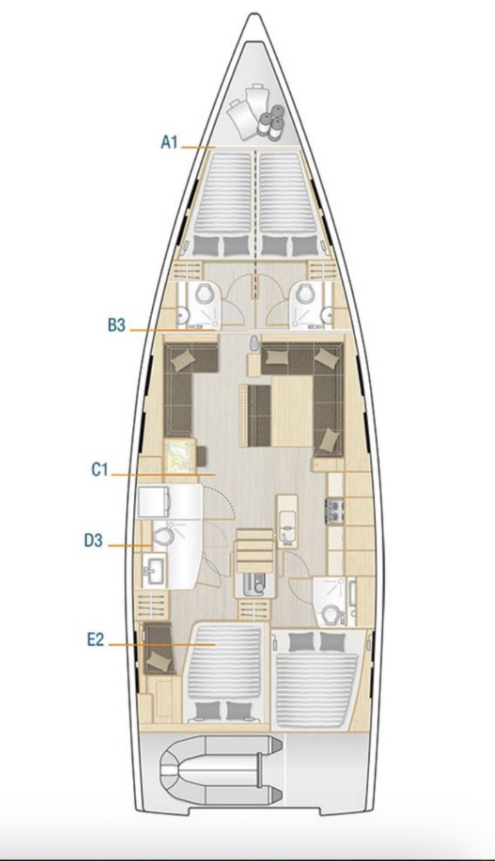 Hanse 548 - 4 + 1 cab. — photo 32