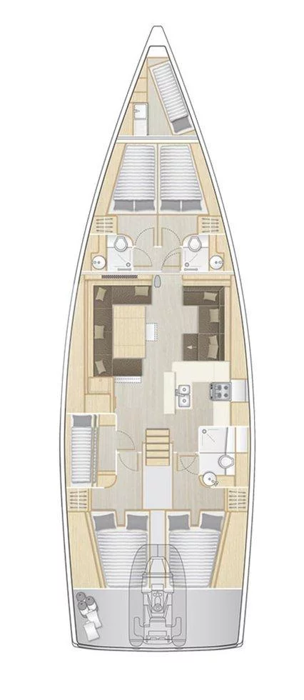 Hanse 588 - 5 + 1 cab. (Superstar)  - 1