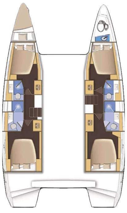 Lagoon 42 - 4 + 1 cab. (Rosa Dei Venti)  - 1