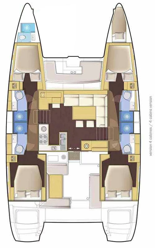 Lagoon 46 - 4 + 2 cab. (Mple)  - 1