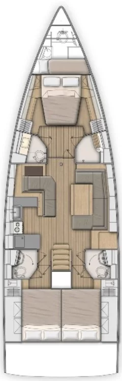 Oceanis 51.1 OW - 3 cab (Dodo)  - 1