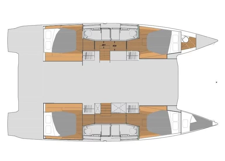 Fountaine Pajot Elba 45 - 5 cab. (La Grange)  - 1