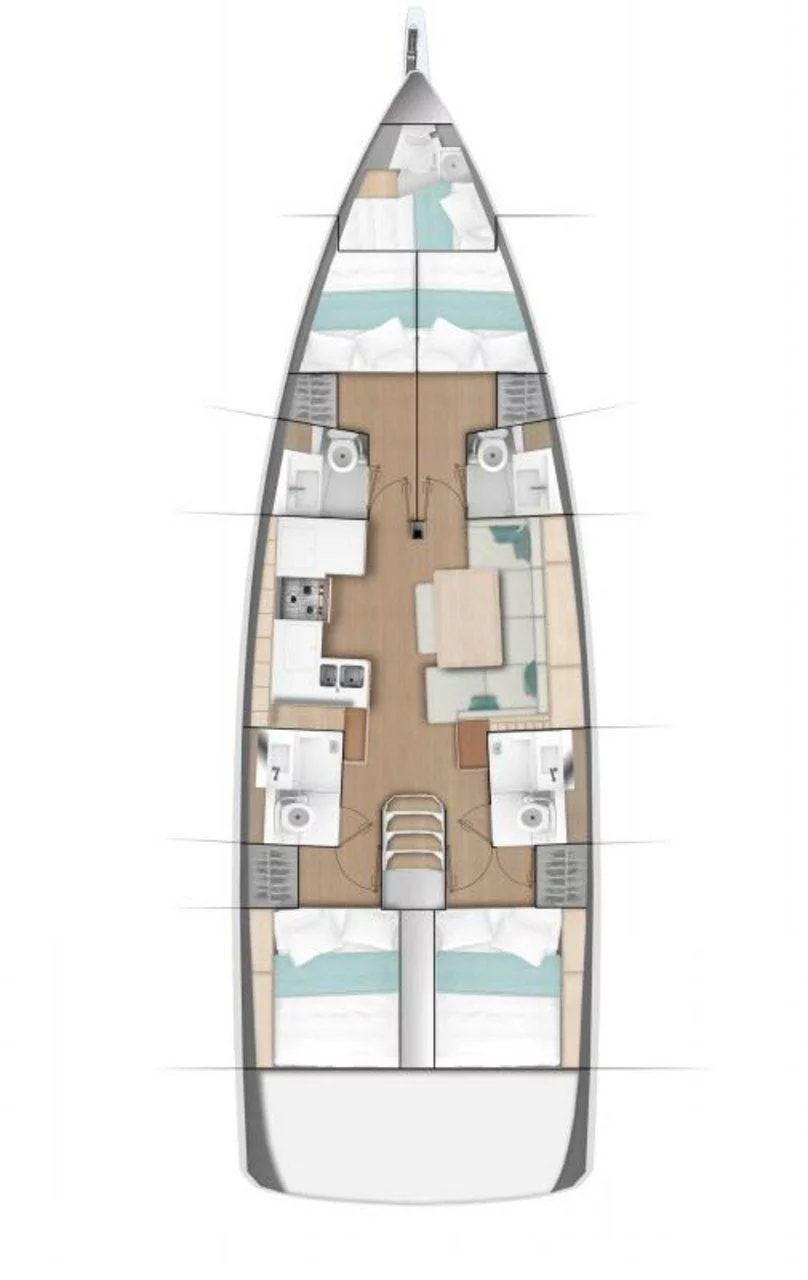 Sun Odyssey 490 - 4 + 1 cab. (Porto Fino)  - 1