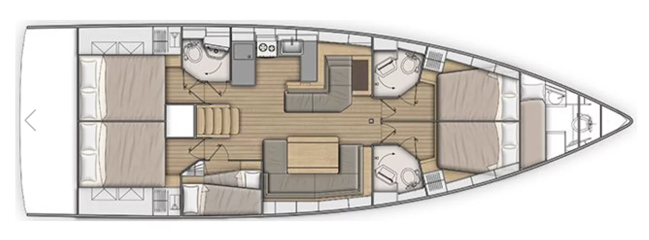 Oceanis 51.1 - 5 + 1 cab. (Yria)  - 12