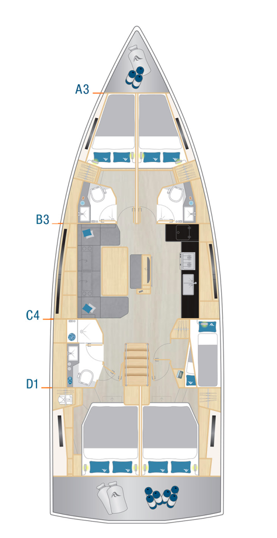 Photo #2 - Hanse 460 (Yassica) in Fethiye - 34478