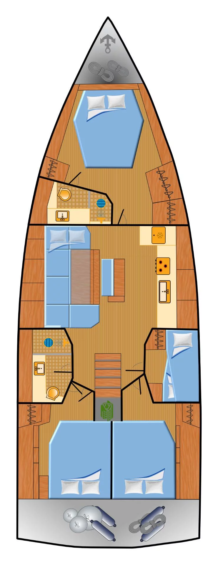 Hanse 460 - 4 cab. (Freebe)  - 1