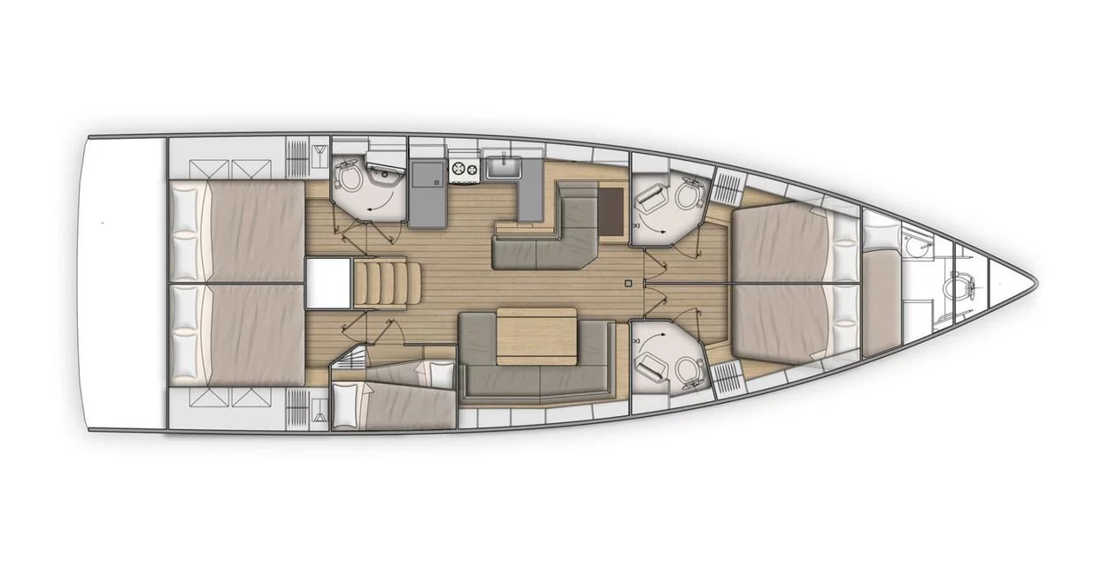 Oceanis 51.1 - 5 + 1 cab. (Carpe Diem)  - 2
