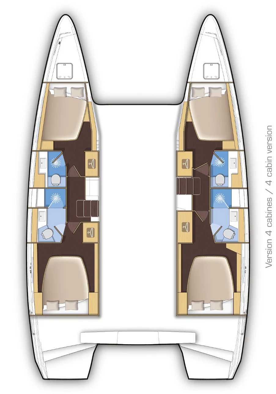 Lagoon 42 - 4 + 2 cab. (Nera)  - 1