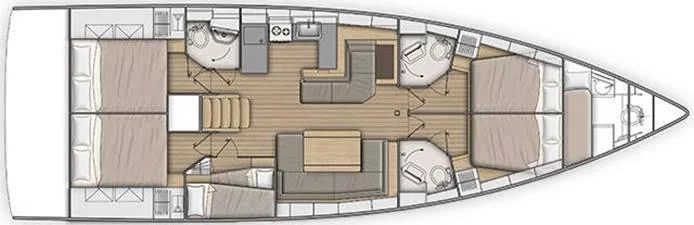 Oceanis 51.1 - 5 + 1 cab. (Lara)  - 1