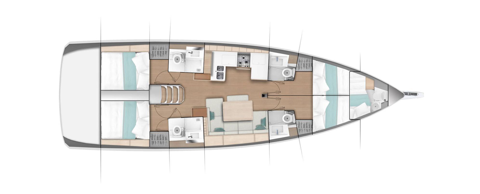 Photo #2 - Sun Odyssey 490 - 4 + 1 cab. (Funsea) en Corfou - 34654